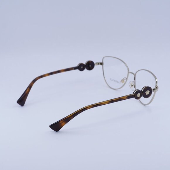 Versace VE1284 1489 Eyeglasses Light Gold 55mm Cat Eye Frame - Picture 9 of 10